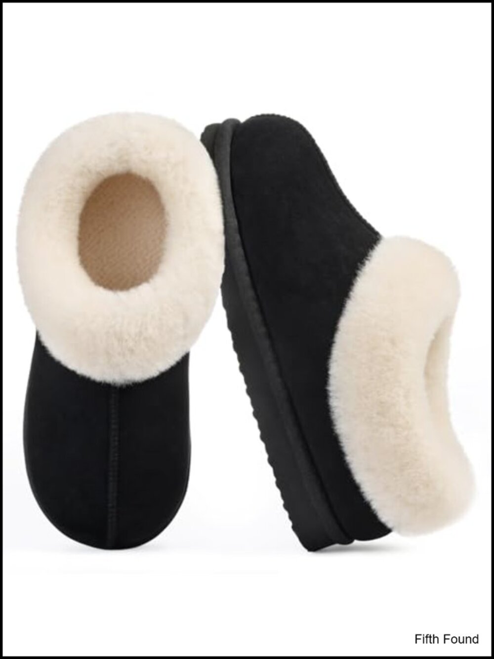 Fuzzy Memory Foam House Slippers Cozy Warm Shoes with Faux Fur